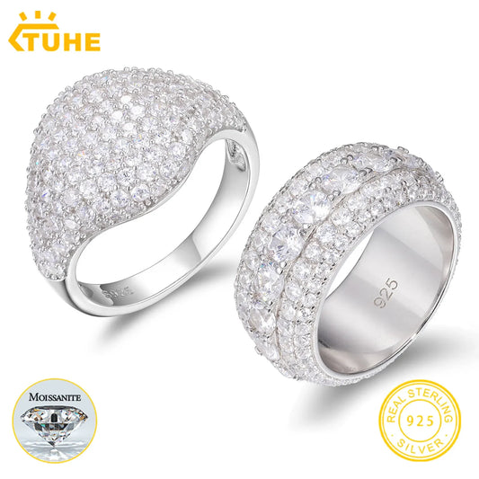 Classic Unisex Moissanite Rings Silver S925 - Empire P.E