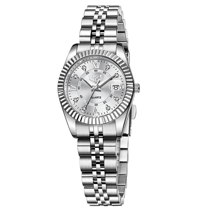 LIGE Top Luxury Watches For Women Vintage Fashion Ladies Watch Waterproof Date Stainless Quartz Wristwatches Reloj Mujer 2025 - Empire P.E
