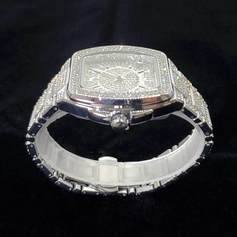 New Luxury Diamond Watch for Men Fashion Shiny Party Jewelry Watches Hip Hop Iced Out Bling Golden Relogio Masculino Dropshiping - Empire P.E