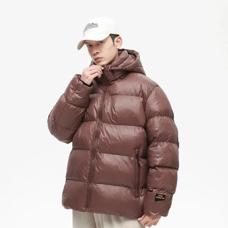 Men's Hooded Zipper Parkas Puffer Jackets - Empire P.E