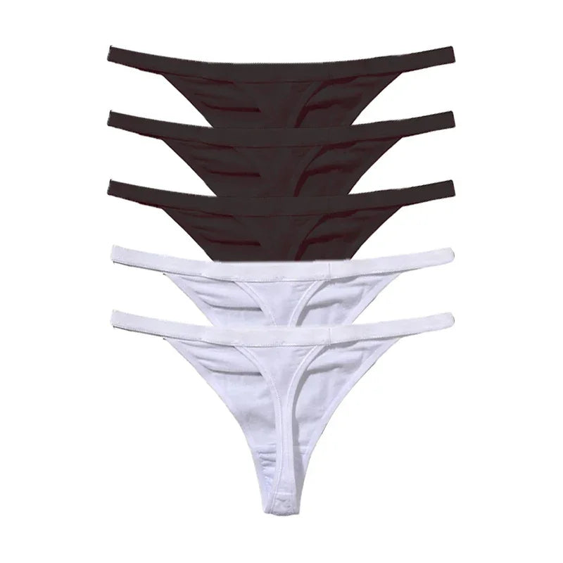 5PCS/Set Women Cotton G-string Panties Thongs Underwear - Empire P.E