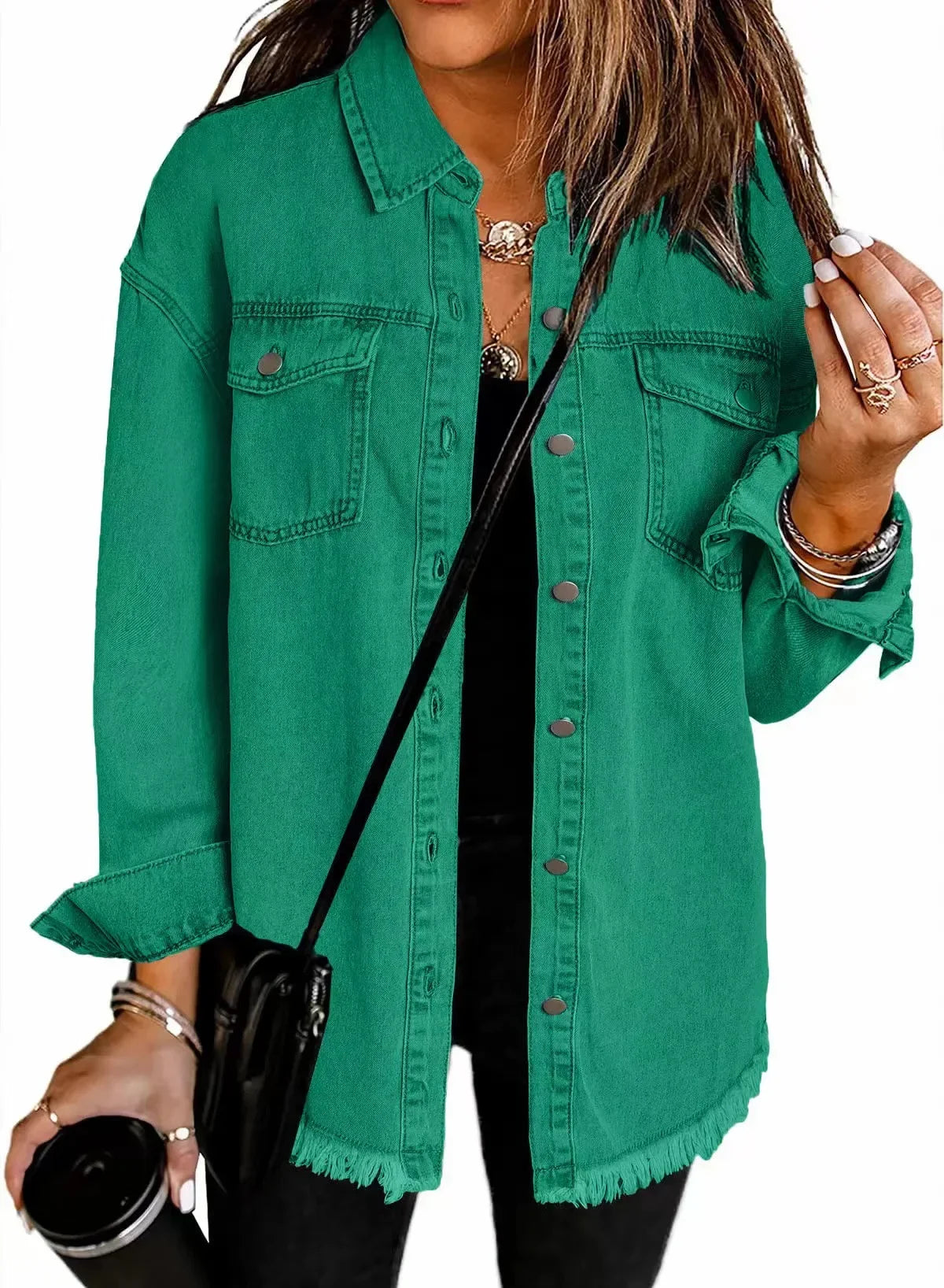 Women Denim Coat Shirt