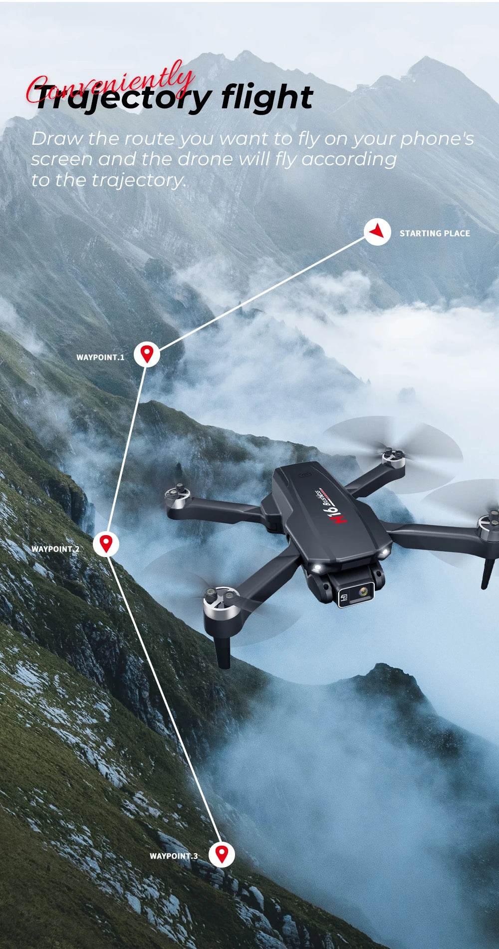 KBDFA New Drone H16 GPS Professional Dual Camera Dron Quadcopter Brushless Aerial Photography Laser Obstacle Avoidance RC Toy - Empire P.E