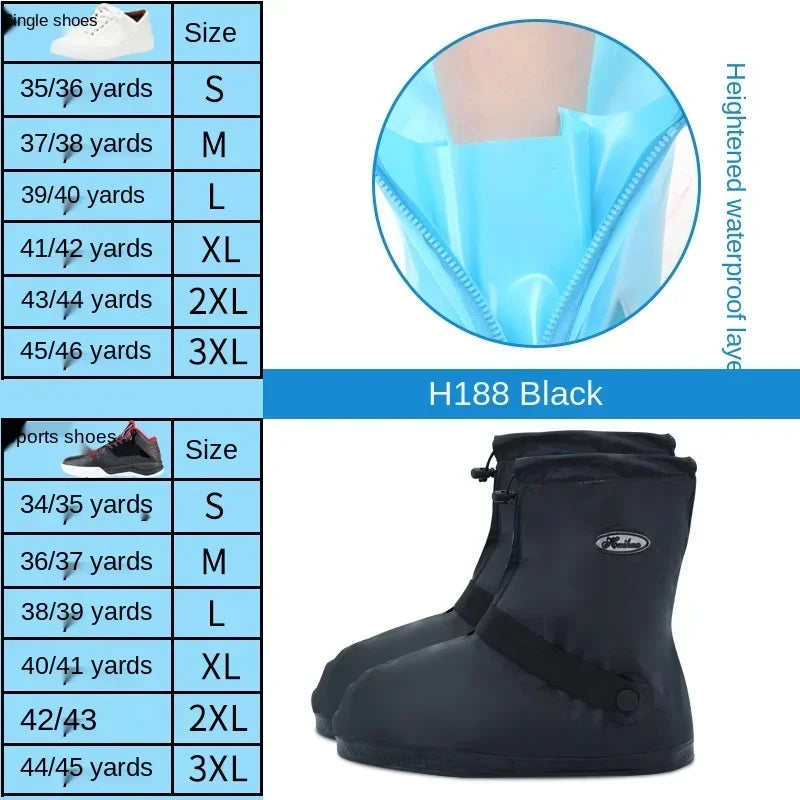 Waterproof Cover Outdoor Sport Non-slip Reusable Rain Shoes - Empire P.E