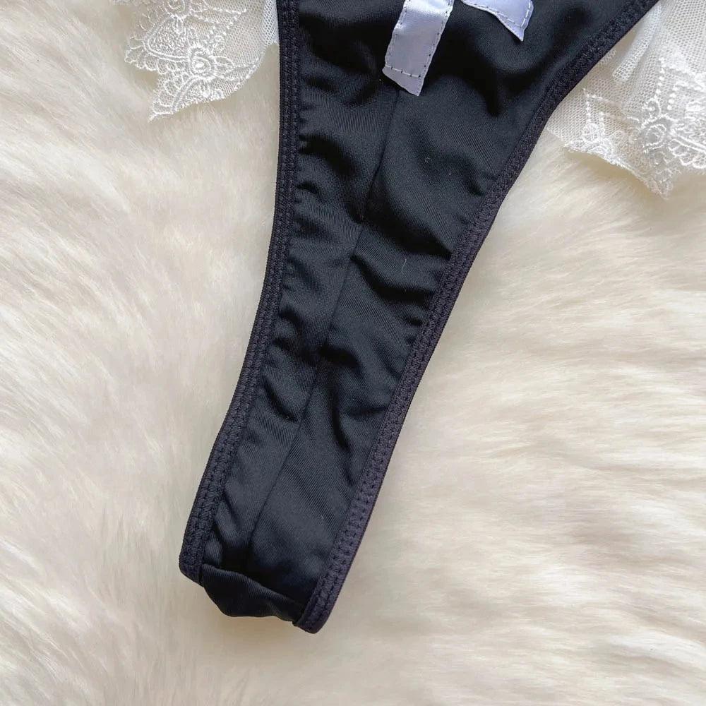 Hollow Out Cosplay Lingerie Lace Backless Jumpsuit - Empire P.E