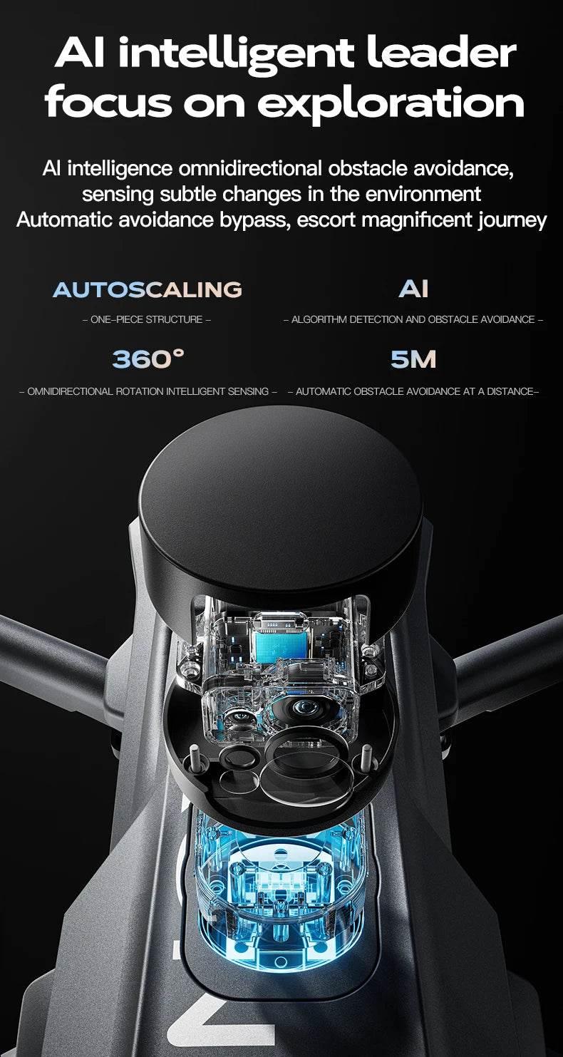 2025 new Wing 6 drone professional aerial photography HD 8K With Screen Remote Control Aircraft 20 Kilometer Obstacle Avoidance - Empire P.E