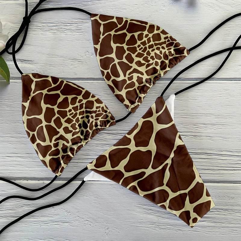 Fashion sexy bikini suit women's two-piece swimsuit leopard print summer ladies beachwear push-up swimsuit women's clothing - Empire P.E
