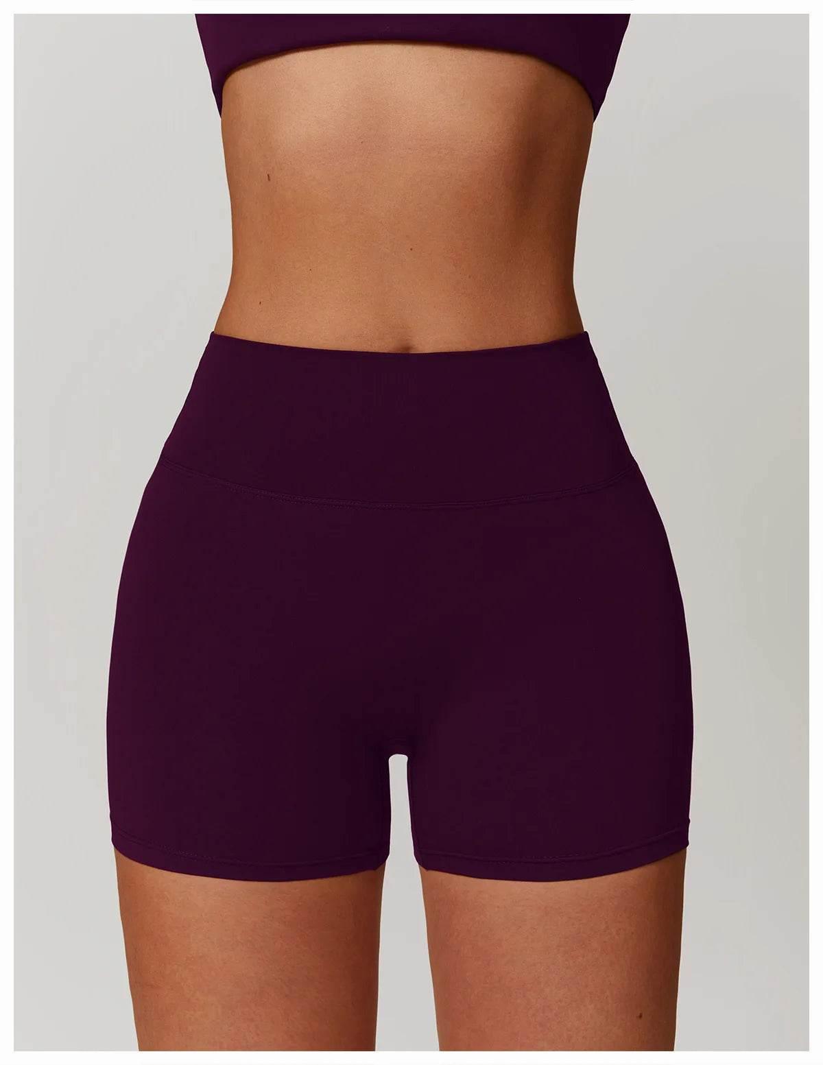 New Women Yoga Shorts High Waist Beautiful Buttocks Gym Sexy Feel V-shaped Shorts Sports Fitness Tights Push up Run Leggings - Empire P.E