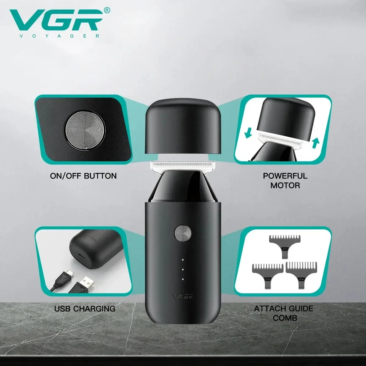 VGR Hair Trimmers Electric Clippers - Empire P.E
