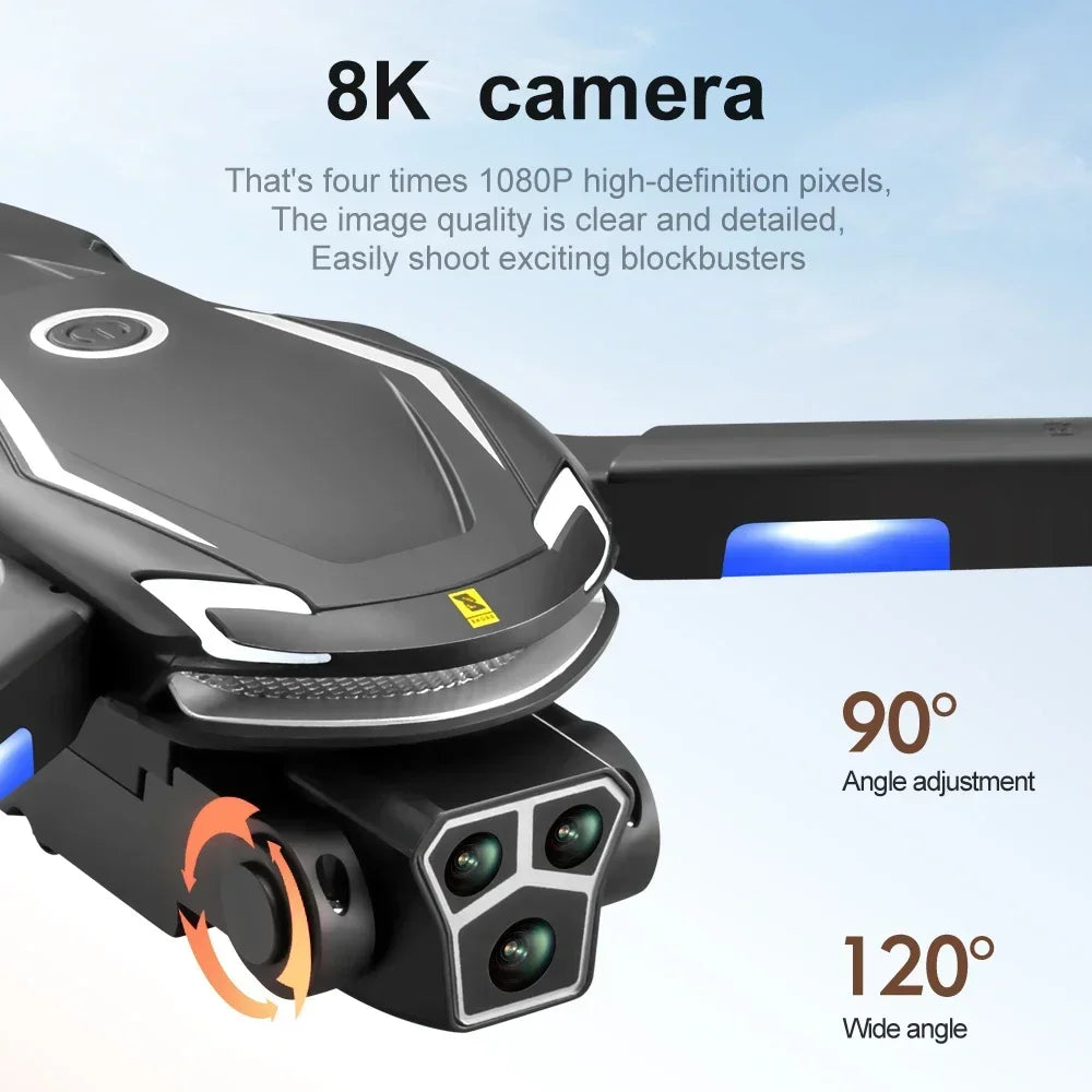 V888 Brushless Drone 8K Professional HD Triple Camera - Empire P.E