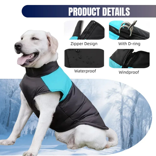 Winter Big Dog Waterproof Vest Jacket