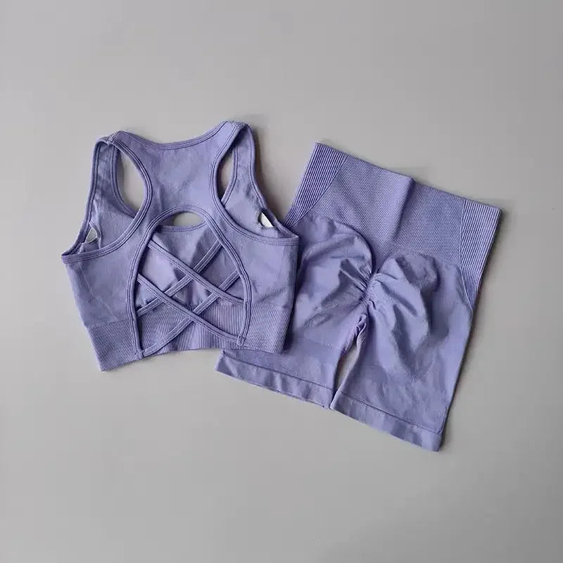 2 PCS Women's Seamless Yoga Set Sexy Sport - Empire P.E