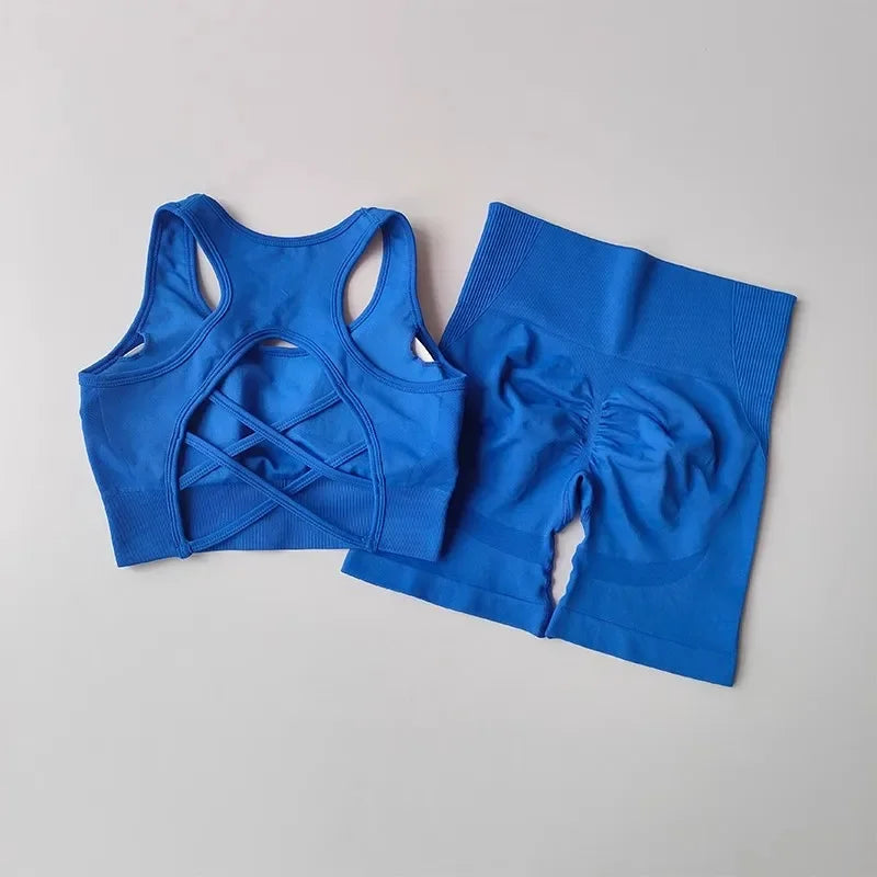 2 PCS Women's Seamless Yoga Set Sexy Sport - Empire P.E