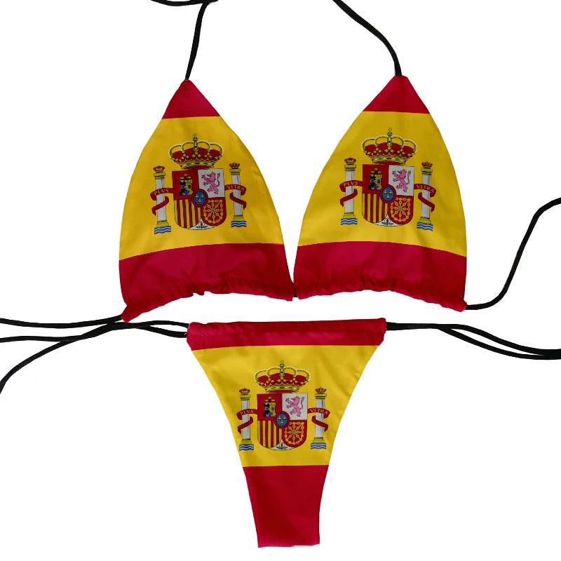 Fashion flag pattern printed swimsuit - Empire P.E