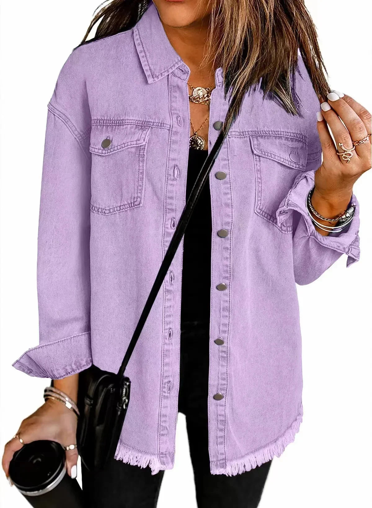 Women Denim Coat Shirt