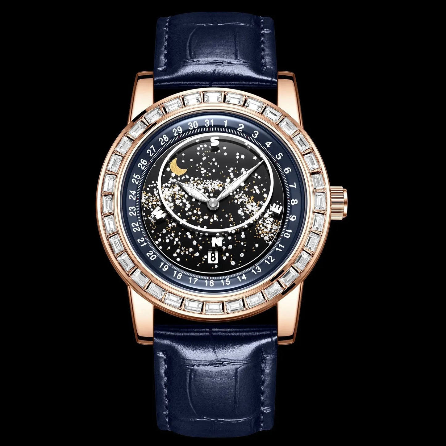 Rotating Gypsy Star Diamond Watch - Empire P.E