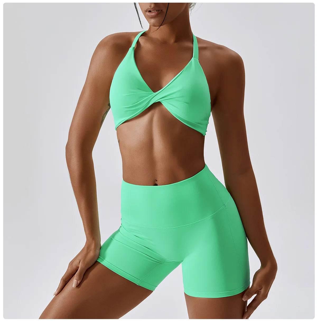 Yoga Set Women's Tracksuit Fitness Sports Set Workout Clothes For Women Gym Set Women Outfits Sports Bra Yoga Pants Yoga Suit - Empire P.E