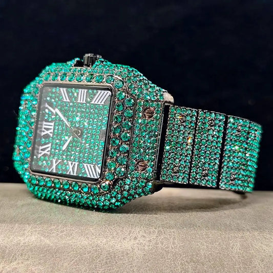Green Diamond Watch For Men