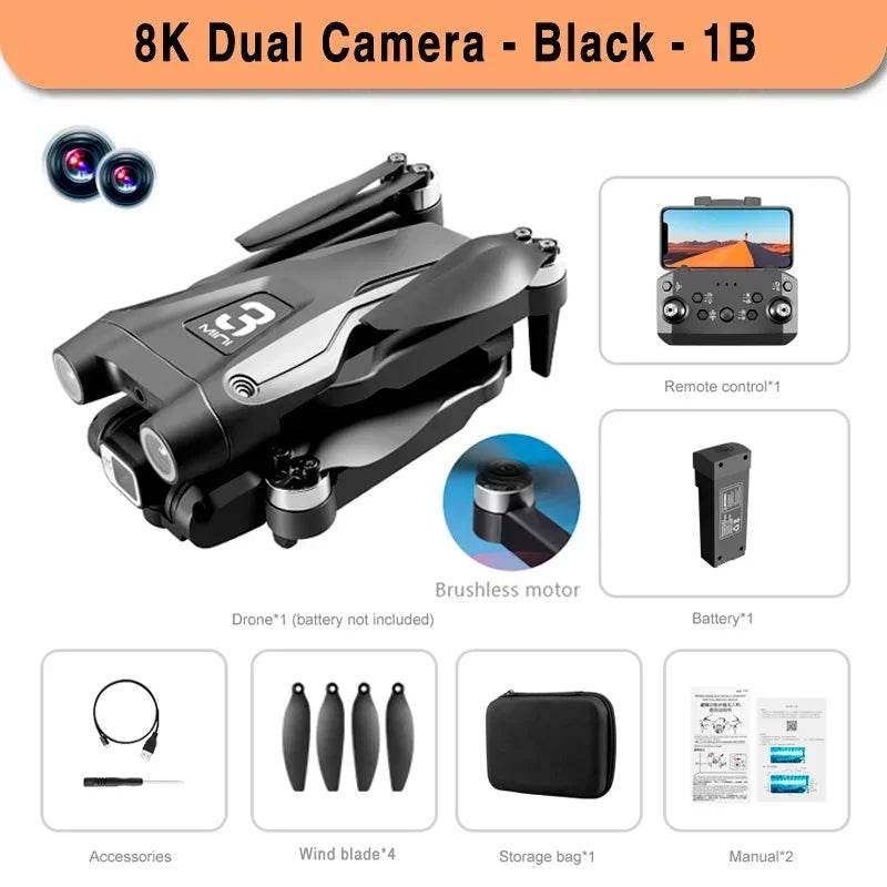 2025 New Z908 Pro /MAX 8K Drone ESC Professional 8K Dron Optical Flow Localization 3sided Obstacle Avoidance Quadcopter Toys - Empire P.E