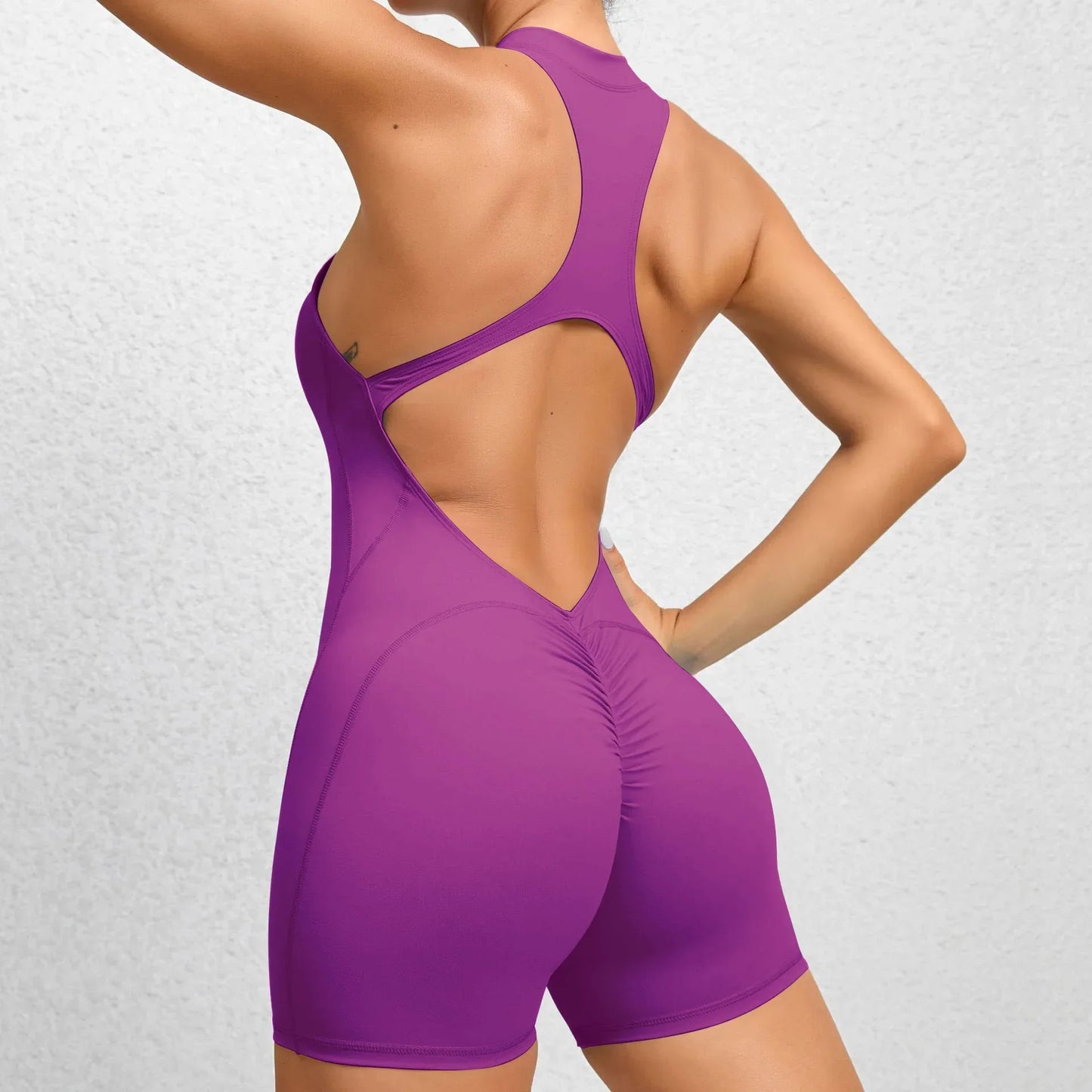 New Zip Up Rompers Scrunch Butt Yoga Sets - Empire P.E