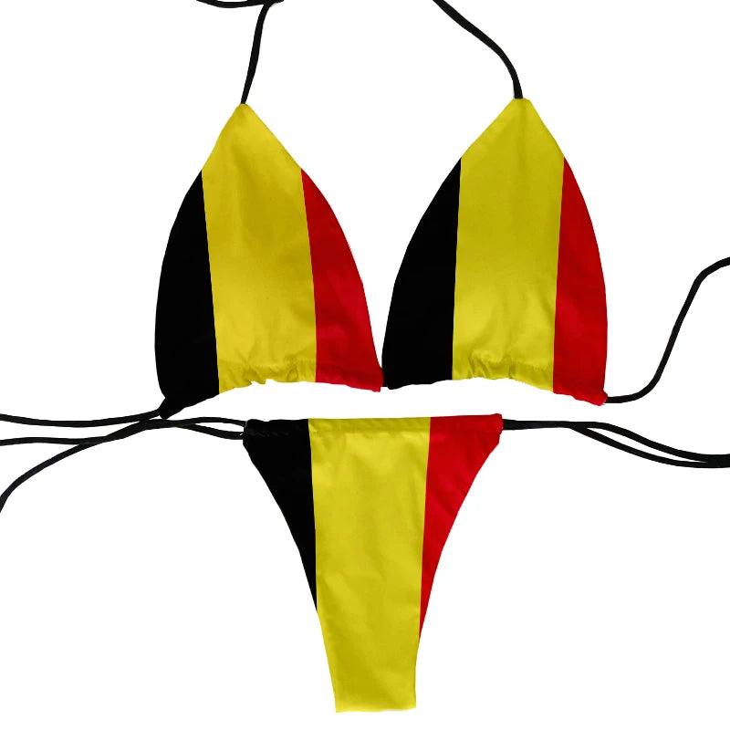 Fashion flag pattern printed swimsuit - Empire P.E