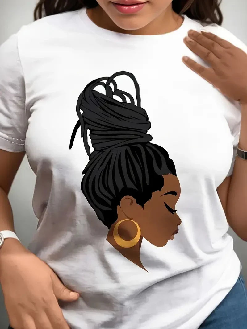 Portrait Graphic Print T-shirt Short Sleeve - Empire P.E