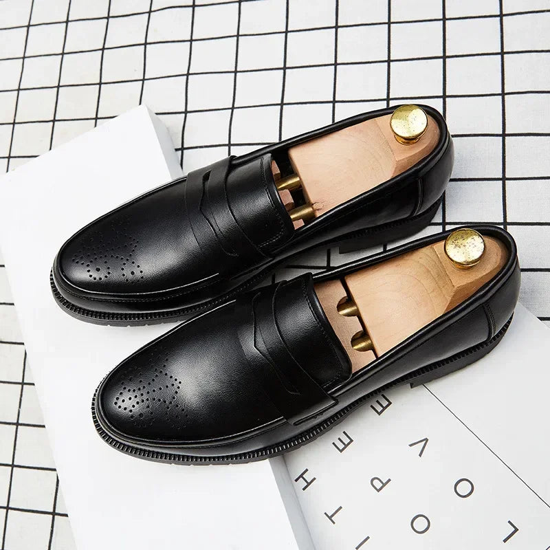 Men Dress Shoes Inner High Loafers - Empire P.E