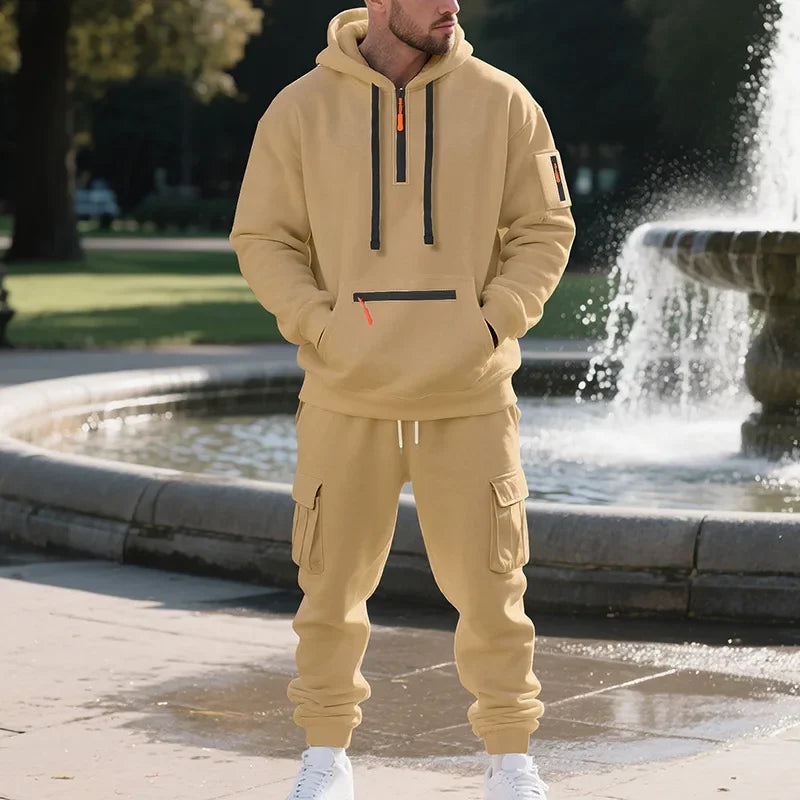 Men's 2 Piece Long Sleeve Athletic Sweatsuits