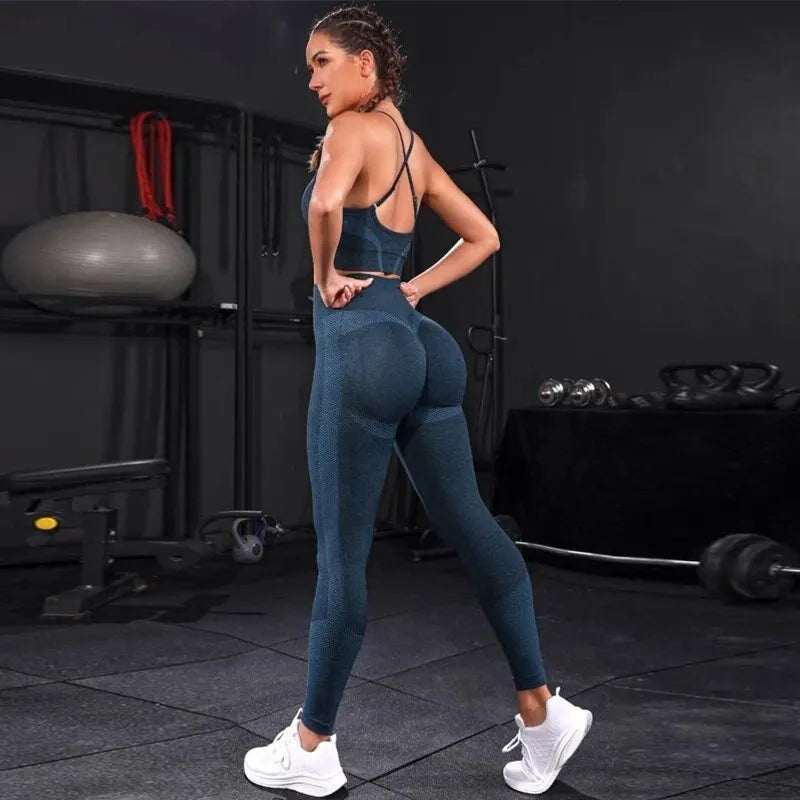 2 Pieces Women's Tracksuit Seamless Yoga Set - Empire P.E