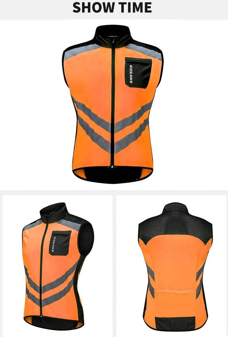 WOSAWE Cycling Vests Reflective Safety Vest Bicycle Sportswear Outdoor Running Breathable Jersey For Men Women Bike Wind Coat - Empire P.E