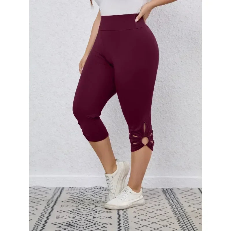 Plus Size S-8XL Women's High Waisted and High Elastic Tight Pants - Empire P.E