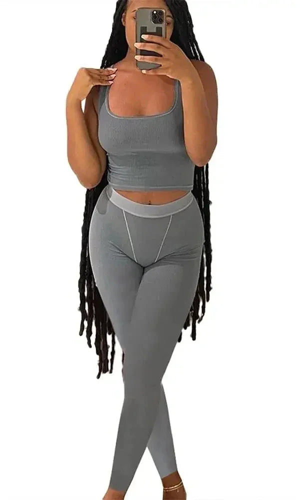 Lounge Wear Ribbed Casual 2 Piece - Empire P.E