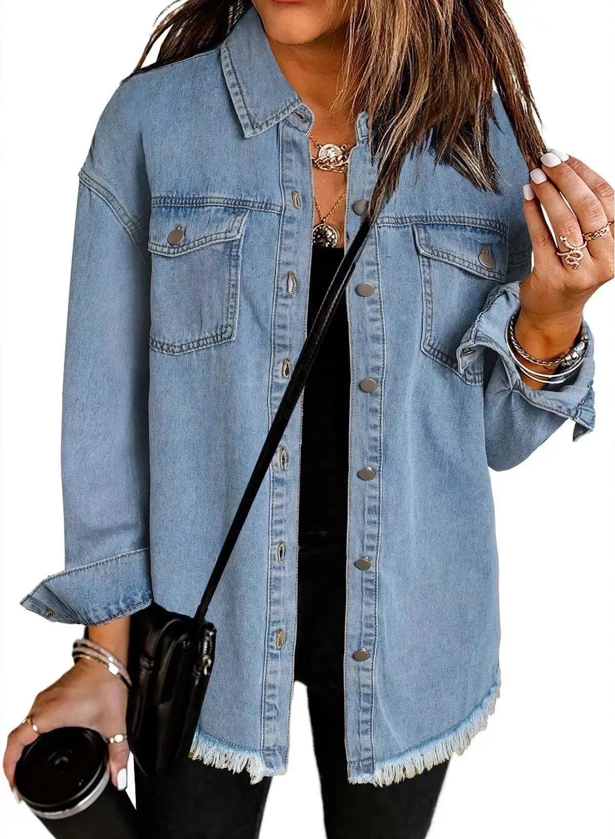 Women Denim Coat Shirt