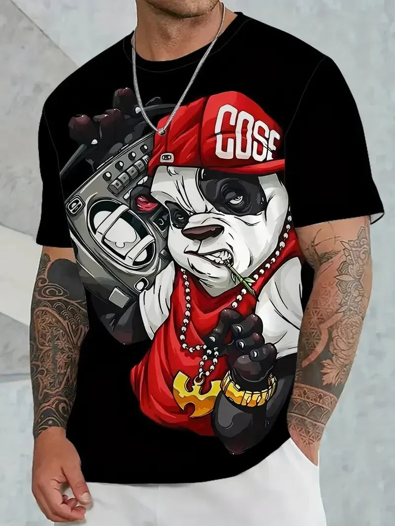 Funny Men's T Shirt Cartoon Duck Print - Empire P.E