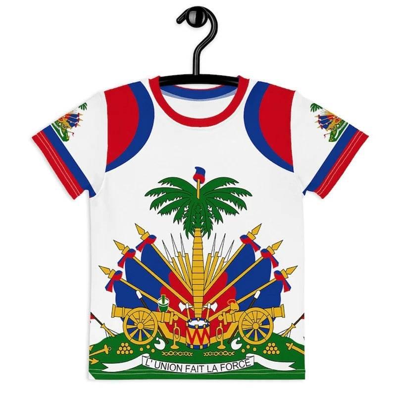 Haitian Flag T-shirt Men 3D Print Haiti Emblem Symbol Vintage T Shirts Summer Fashion Streetwear Short Sleeve Y2k Mens Clothing - Empire P.E