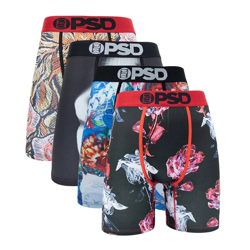 4Pcs Sexy Men Underwear Boxer Print Man Underpants Boxer - Empire P.E