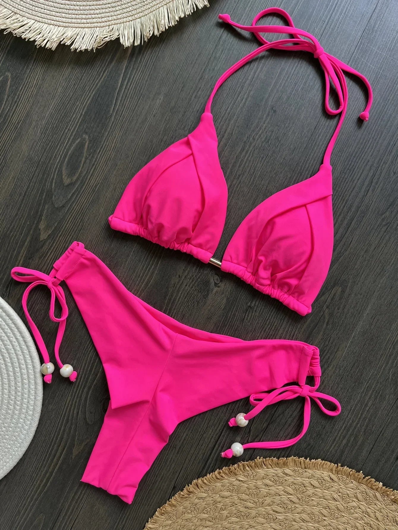 Sexy 13 Color Triangle Bathing Suit for Women Brazilian Beach Bikini Set - Empire P.E