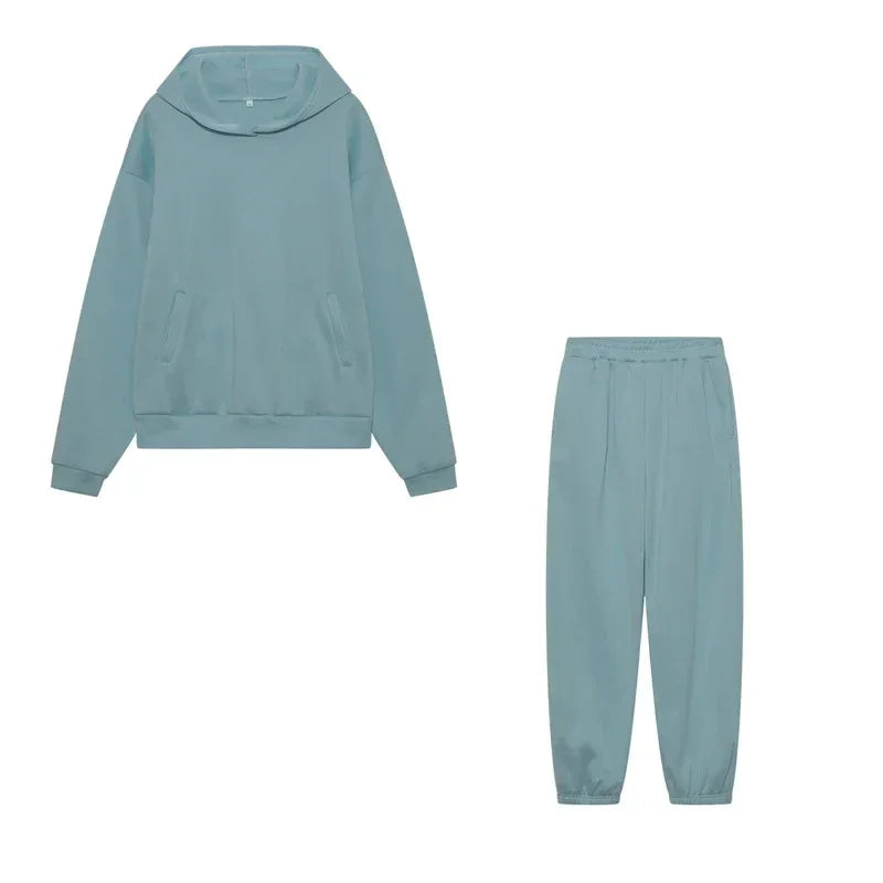 2023 Trend Casual Fashion Thickened Long-sleeved Sweater Pants Two-piece Suit