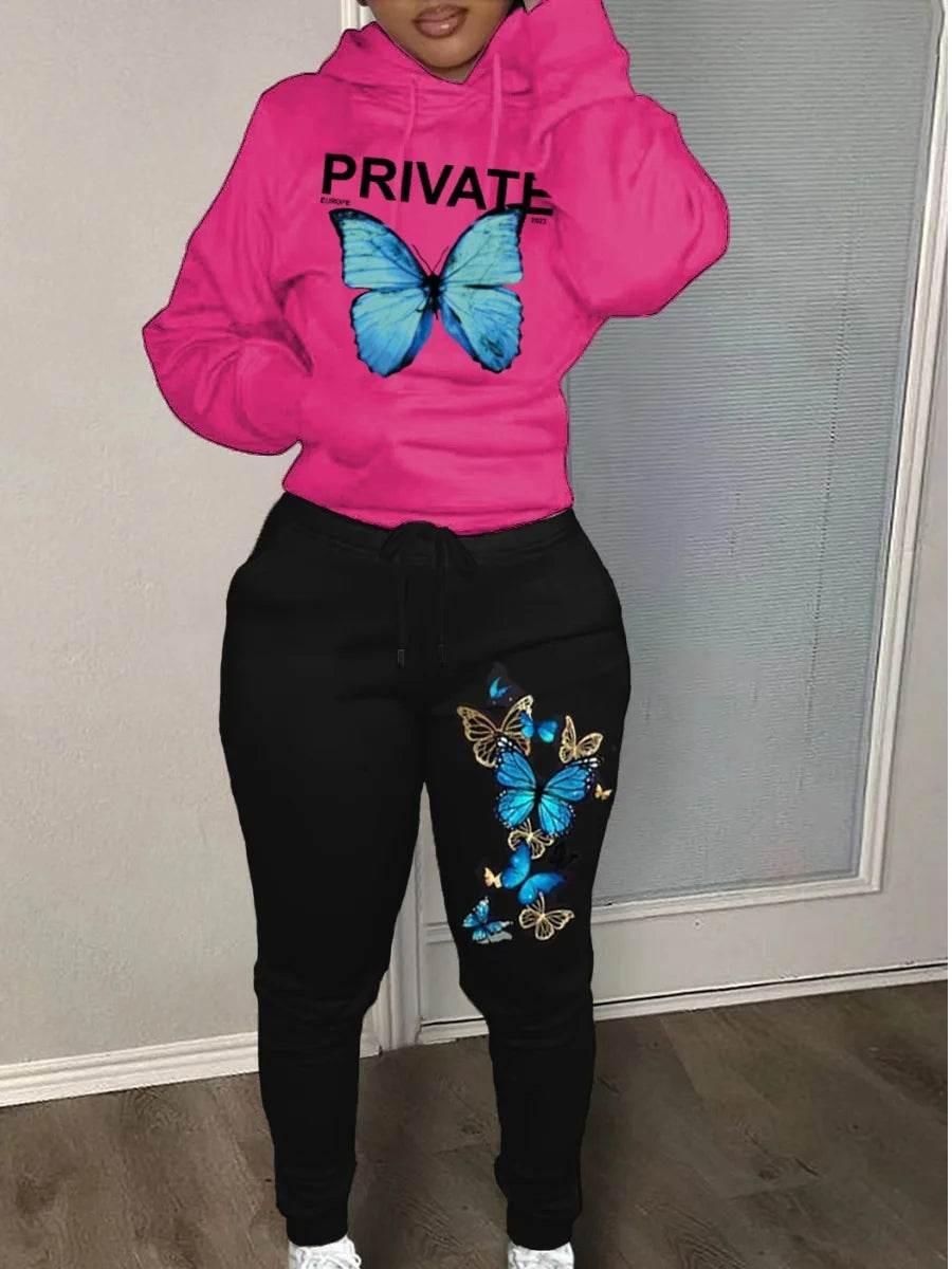 Autumn Fashion Letter Print Hoodie Sets - Empire P.E