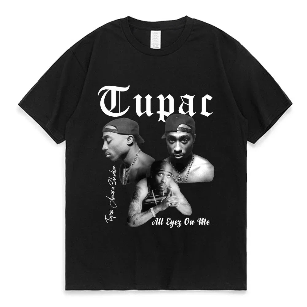 Women Graphic Cartoon Rapper Tupac 2pac Print T Shirt - Empire P.E