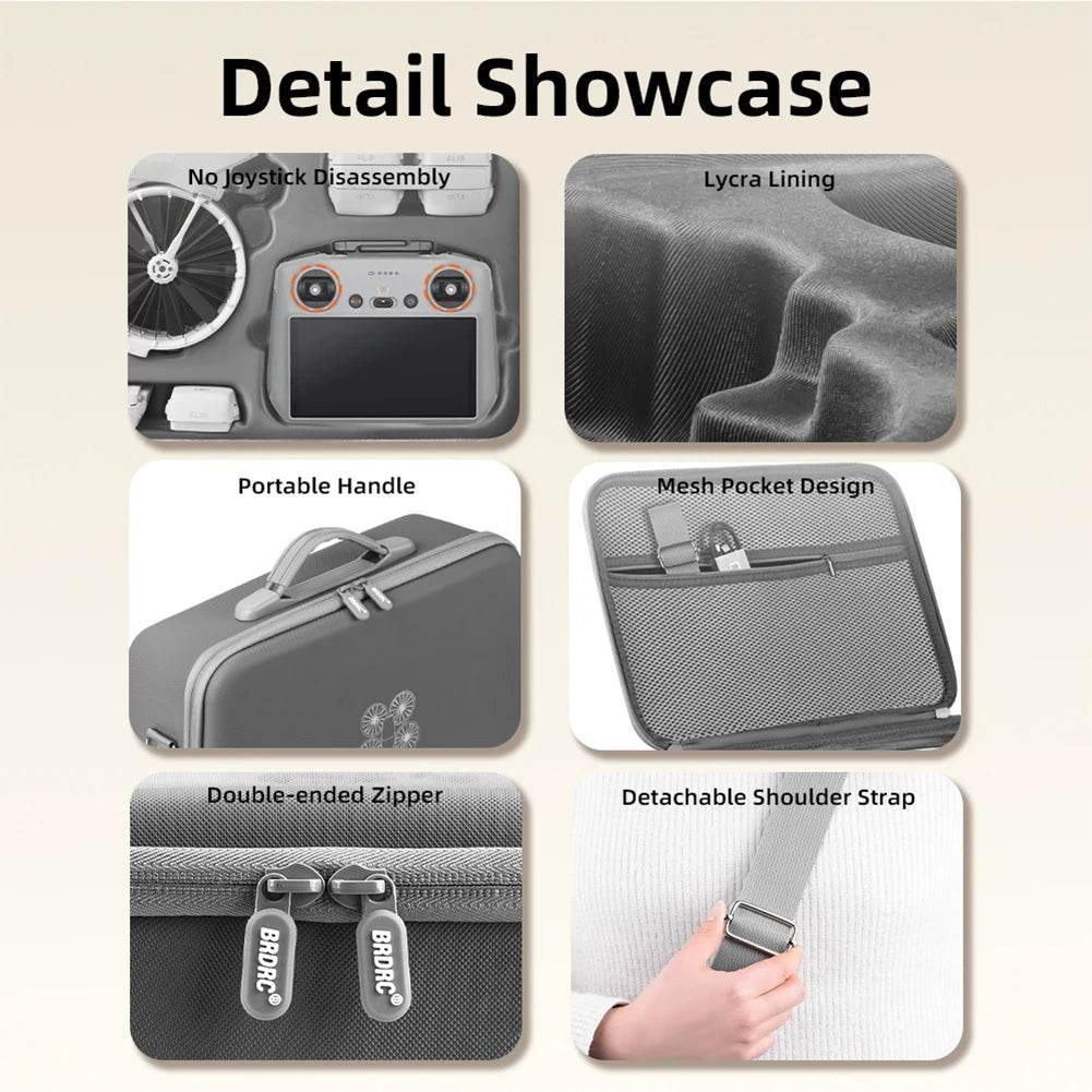 Portable Carrying Case Shockproof Travel Storage Bag Drop-resistant Shoulder Bag Handbag for DJI Flip Drone Accessories - Empire P.E