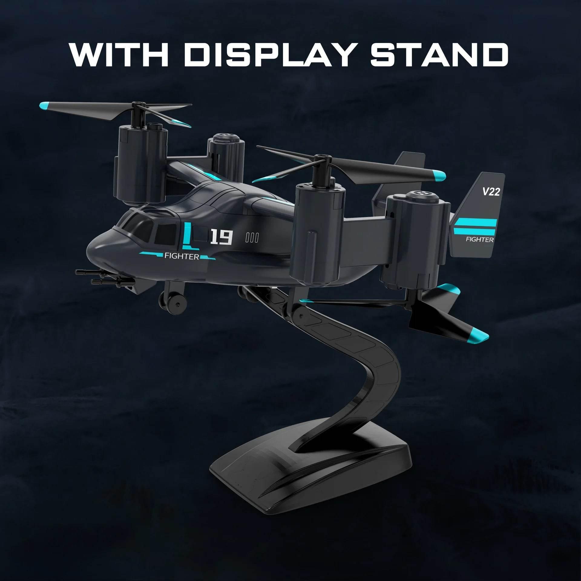 480P Remote Control Helicopter Drone Fighter Uav Land Air Mode Aircraft Brushless Motor Rc Aircraft for Children Kids Plane Toys - Empire P.E