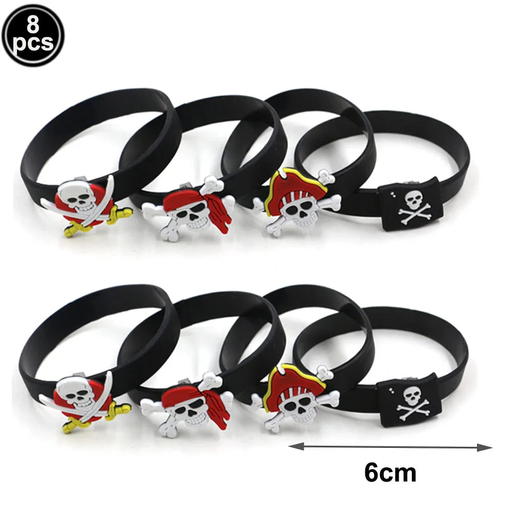Pirate Party Decorations Dinner Plates Dessert Plates Cups Napkins Pirate Birthday Party Supplies for Kids Boys and Girls Party - Empire P.E