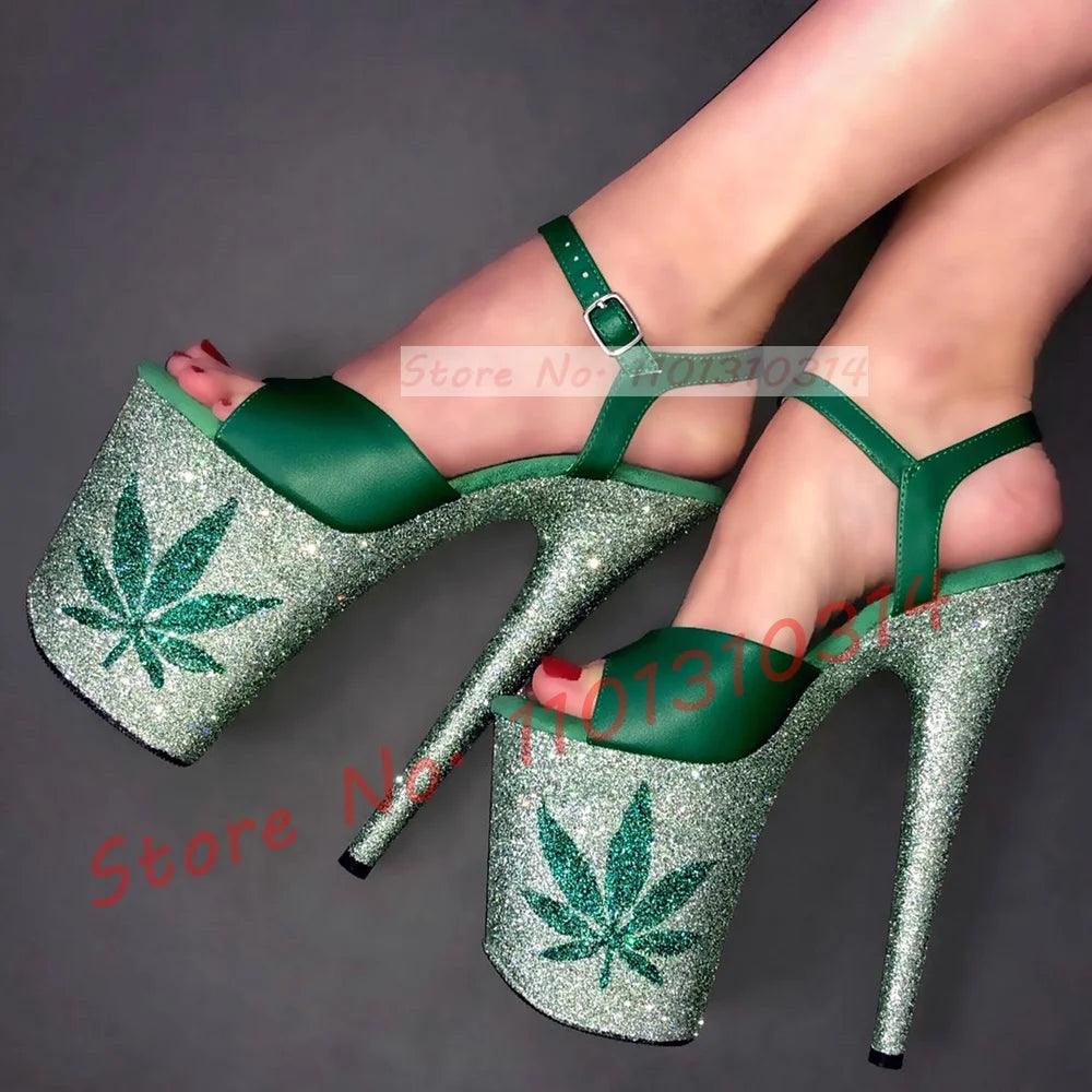 Women Luxury Sparkly Mixed Color High Heels Shoes - Empire P.E