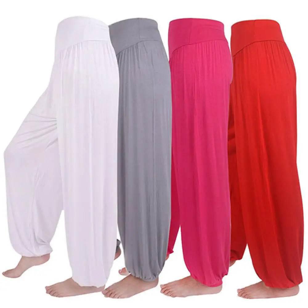 Women's Yoga Pants Comfy Harem Loose Long Pants Belly Dance Boho Sports Wide Trousers Women High Waist Yoga Pants Yoga Clothing - Empire P.E