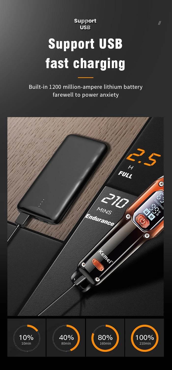 Wholesale Rechargeable Hair Trimmer Kemei km-658 Machine Hair Cut Razor Men'S Hair Clippers barber - Empire P.E