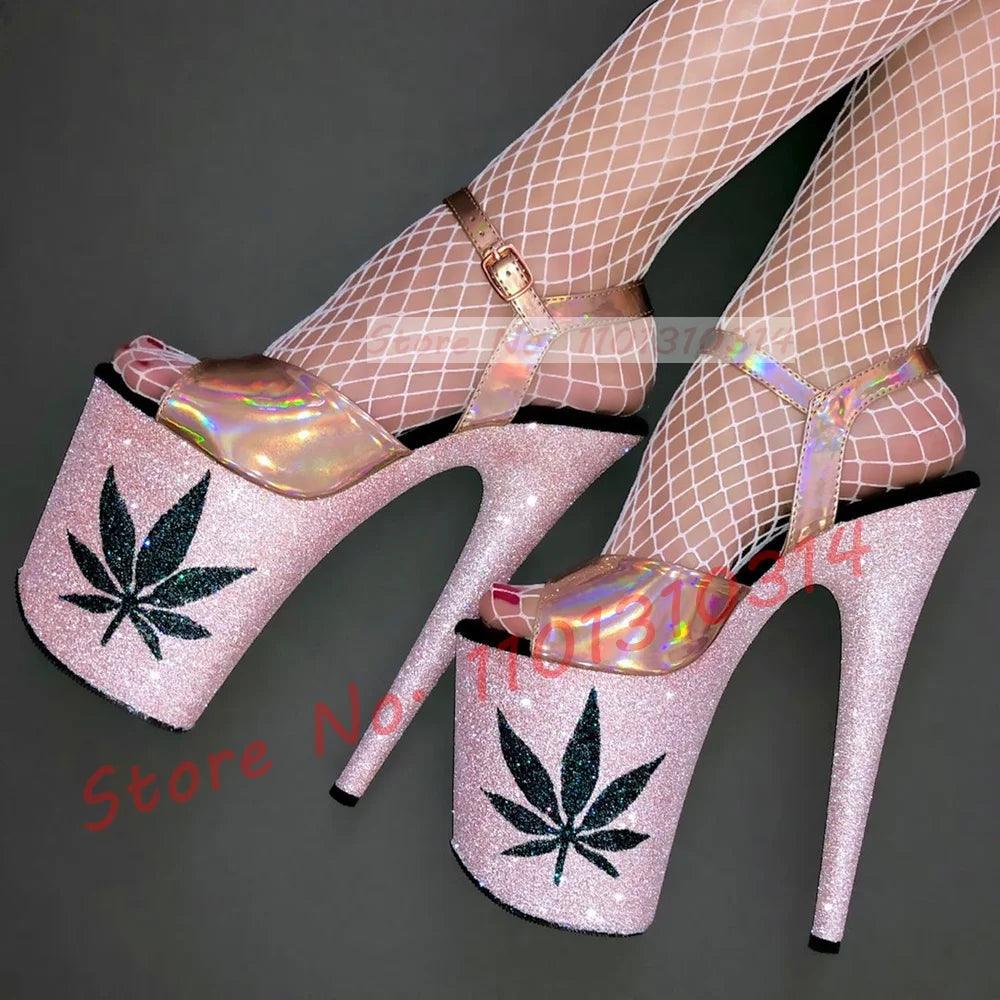 Women Luxury Sparkly Mixed Color High Heels Shoes - Empire P.E