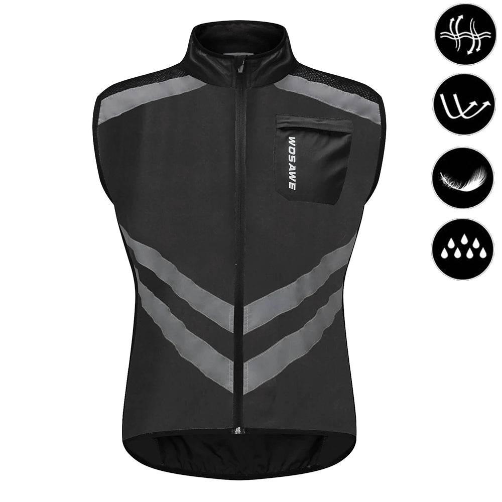 WOSAWE Cycling Vests Reflective Safety Vest Bicycle Sportswear Outdoor Running Breathable Jersey For Men Women Bike Wind Coat - Empire P.E