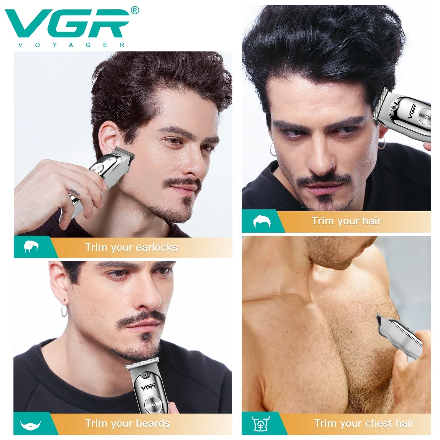 VGR Hair Trimmers Electric Clippers Professional - Empire P.E