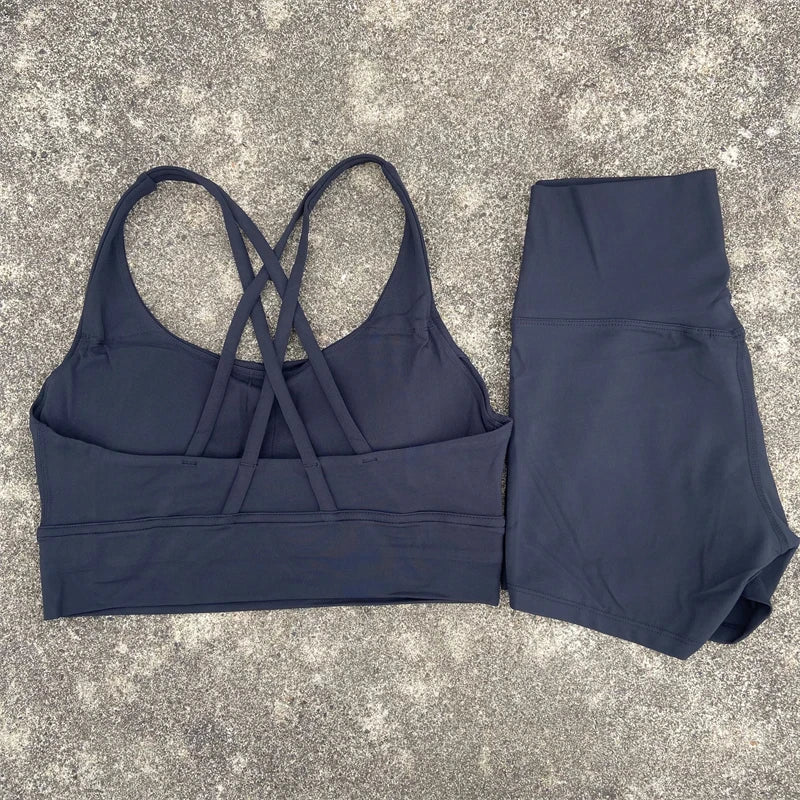 Yoga 2 Piece Gym Sports Shorts Set - Empire P.E